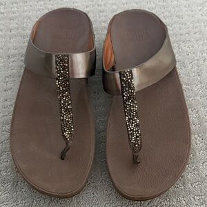 Fitflop Brown Sandals with Embellished Strap 7